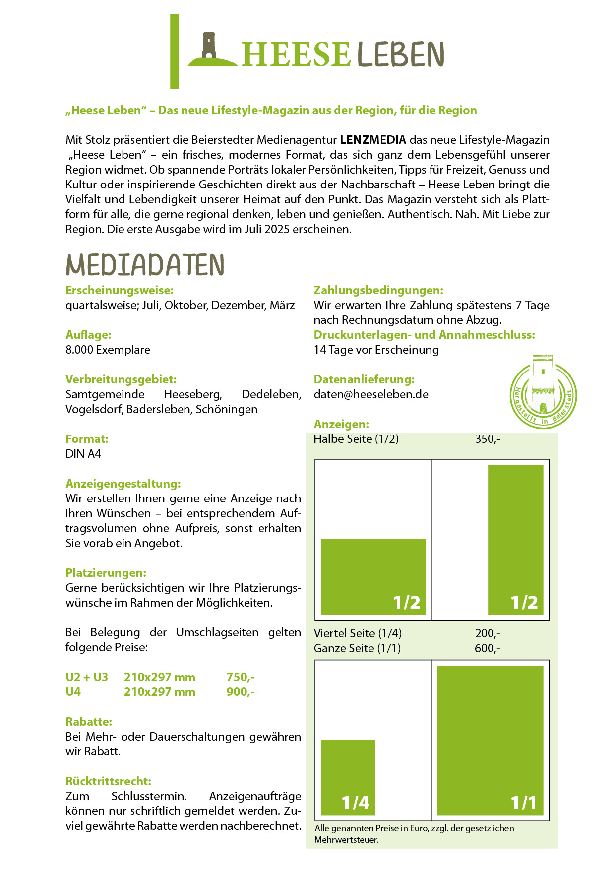 Mediadaten HEESELEBEN Vorschau
